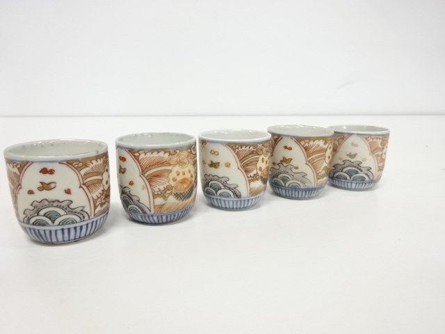 JAPANESE COLLECTIBLE / KO-IMARI / SOME COLOR PAINTING / PEEP / 5 PIECE